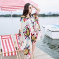 thumbnail image 4 of Cárdigan tipo kimono de playa de para mujer cubrir abierto espalda Crochet playa Kimono Cardigan estampado Floral Magideal Cárdigan tipo kimono de playa, 4 of 7