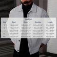 thumbnail image 3 of LODIENY Men Tweed Jacket Fleece Shacket Button Down Collared Jackets Warm Winter Coat Long Sleeve Fall Outerwear with Flap Pockets for Casual Daily Gray M, 3 of 6