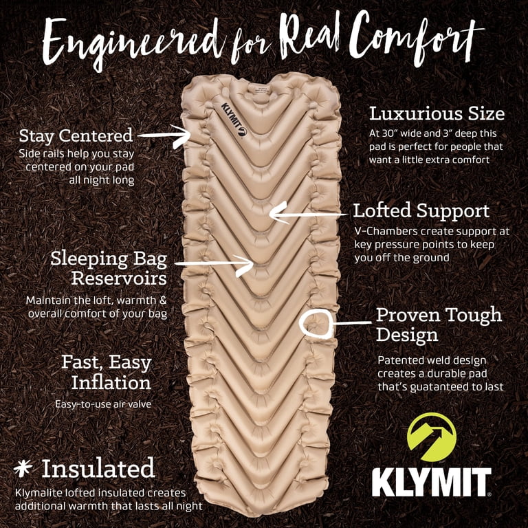 Klymit Insulated Static V Luxe SL Sleeping Pad, Recon photo 5