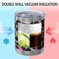 thumbnail image 2 of 12oz Tumblers Gray and Pink Of Leopard Print Vacuum Insulated Stainless Steel Travel Tumbler Cups Mug with Lid and Straw for Beer,Coffee,Beverages with Cleaning Brush for Cold & Hot Drinks, 2 of 5