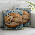thumbnail image 3 of Awypu  Watercolor Sleeping Fox Throw Pillow Cover Cushion Case for Home Decor Sofa Couch Farmhouse Decorations 20x20in, 3 of 5