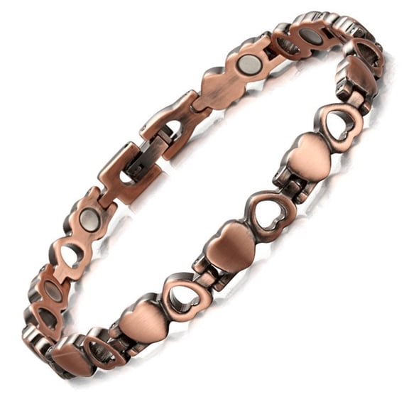 DESIGNICE Bracelet Set for Women | Copper Ankle Bracelet with Heart Design and Clasps Crafted Jewelry for Everyday Wear Fashion Jewelry Accessory Gift Party