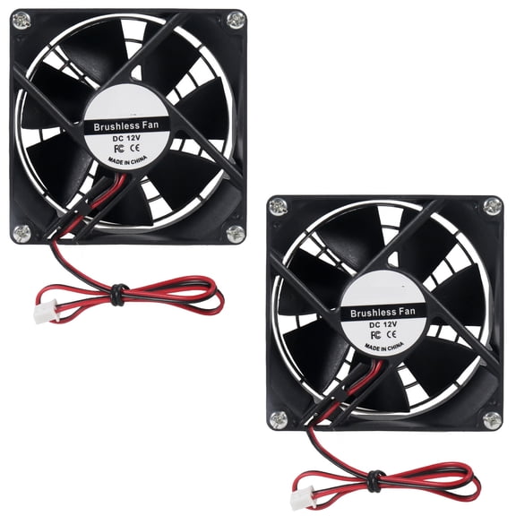 2pcs 8025 Brushless DC 12V Cooling Fan, 80x80x25mm Airflow Fan for PC,CPU