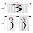 thumbnail image 4 of LALILO Kitchen Curtains and Valances Set of 3 36" Watercolor Window Treatment Tiers for Window Decor, 4 of 5