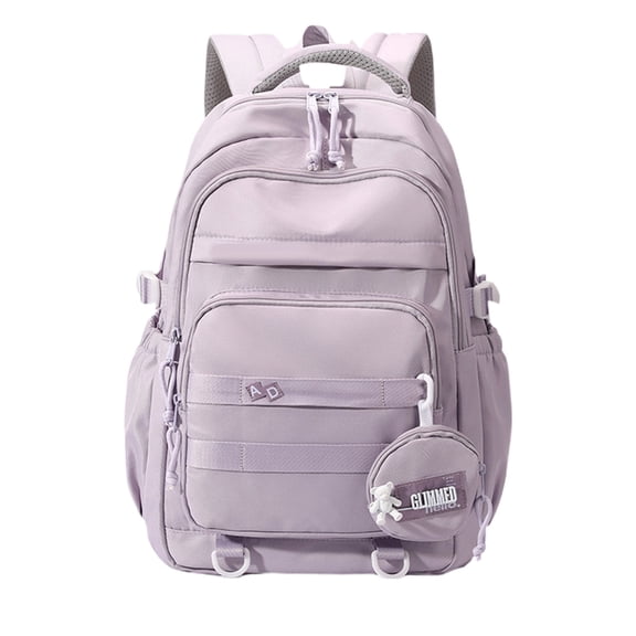 Multi-Pocket Casual Backpack, Large Capacity Travel Daypack, Fashion Utility Rucksack, Adjustable Strap Carry Backpack, Water Resistant Knapsack, Accessory Pouch Included Backpack