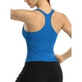 thumbnail image 3 of ANFERRY Ribbed Athletic Tank Tops for Women with Built in Bra Racerback Seamless Scoop Neck Workout Camis Top, 3 of 7