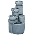 thumbnail image 1 of Outsunny Outdoor Water Fountain, Waterfall Fountain with LED Lights, 1 of 10