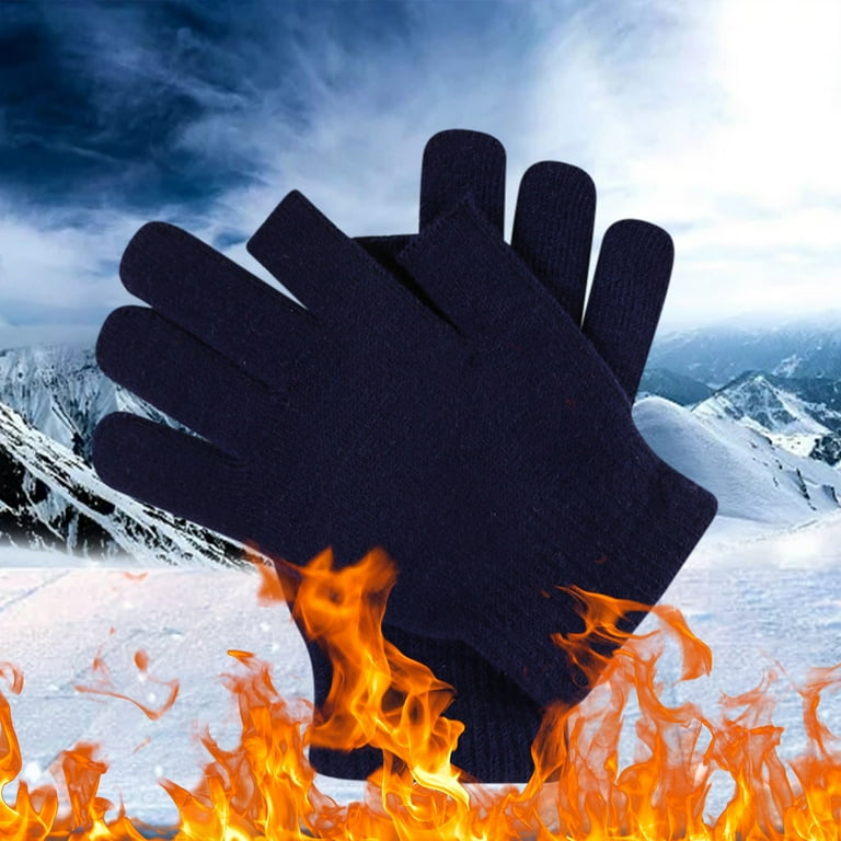 YUEHAO Men s And Women s Writing Gloves Stretch Knitted Wool Show