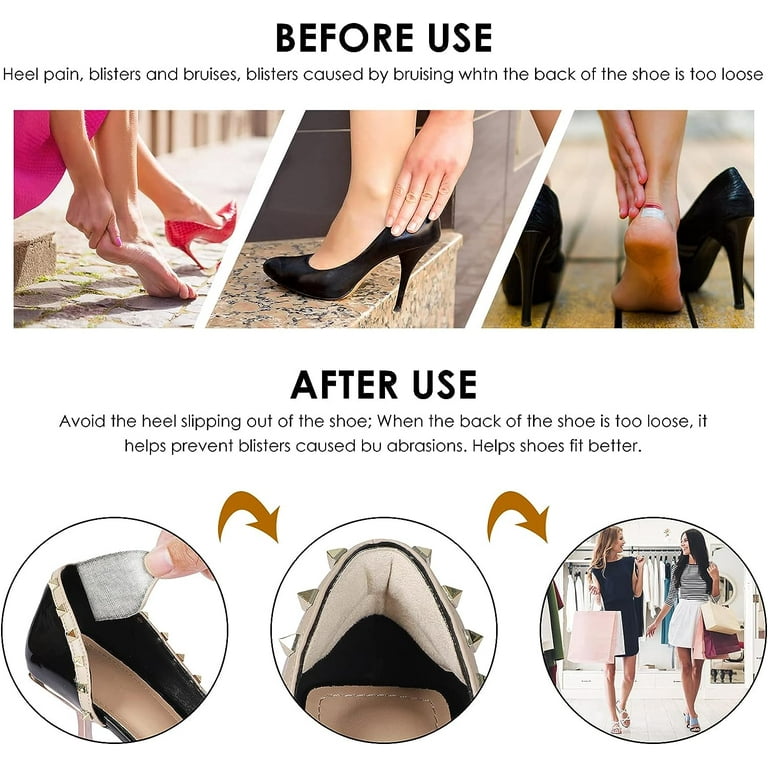 Heel Grips Liner Cushions Inserts for Shoes Too Big Heel Pads