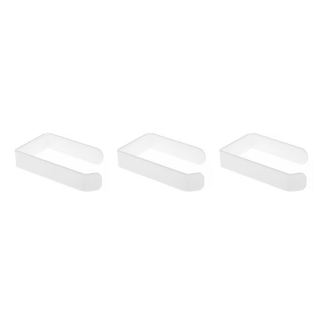 Guardoinrt Paper Holder Acrylic Bathroom Self-adhesive Organizer Rack Punchless Hanger with Stickers Household Modern Roll White 3Set