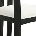 thumbnail image 5 of Rovelle Modern Upholstered Dining Chairs, Rubberwood, Beige + Black, Set of 2, 5 of 8