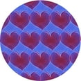 thumbnail image 1 of Ahgly Company Machine Washable Indoor Round Transitional Dark Magenta Purple Area Rugs, 4' Round, 1 of 7