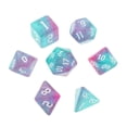 thumbnail image 2 of Juego de Dados multifacéticos Sunnimix 7 piezas Juegos de mesa Verde y morado, 2 of 8