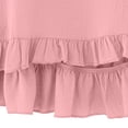 thumbnail image 4 of hlysgo Women's Batwing Sleeve Tunic Tops V Neck Double Ruffle Trim Boho Blouse Casual Loungewear Home Vacation Shirts Pink,S, 4 of 5