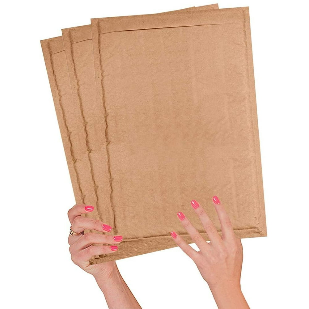 Natural Kraft Bubble mailers 25 Pack 6x9 Padded Envelopes 6 x 9 Brown Cushion mailers. Kraft