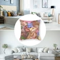 thumbnail image 5 of Pastel Adorable Sleeping Mouses Meadow Floral Animal Pattern Throw Pillow, , Multicolor, 5 of 7