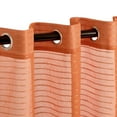 thumbnail image 2 of Superior Jackson Stripe Sheer Curtain Grommet Curtain Panel Set, 52" x 96", Orange, 2 of 5