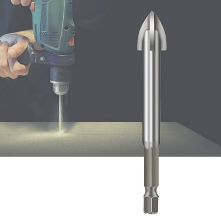 

Fairnull Hex Shank Cross Drill Bit High Hardness Anti-rust Multifunctional Fully Polished Triangle Drill Bit for Woodworking