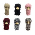 thumbnail image 2 of Gorro unisex cálido con máscara, estilo europeo y americano, divertido gorro de punto personalizado y colorido, 2 of 6