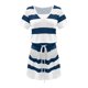 thumbnail image 4 of ICHUANYI Clearance Women'sCasual V Neck Sleeveless Dresses Stripe Splicing Sling Belt Mini Dress(Navy, XXL) ICHUANYI WER2023080710103, 4 of 5