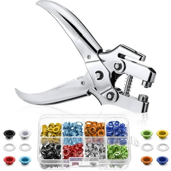 3/16 Inch Grommet Tool Kit Grommet Eyelet Plier Set Eyelet Hole Punch Pliers Grommet for Shoes Clothes Bags