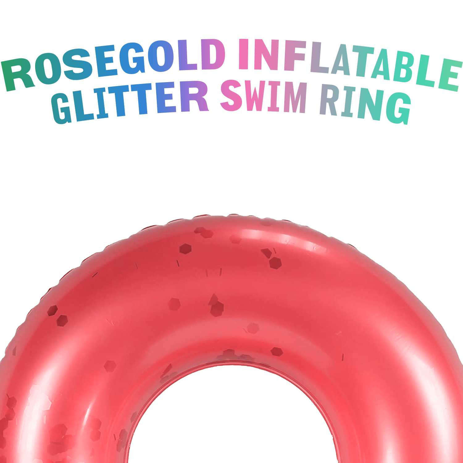 Pool Float Inflatable Floaties Glitter Sequin Pool Tube Swim Rings Pool Toys Summer Beach Toys for Adults Teenagers Girls Kids&nbsp; - image 2 of 8
