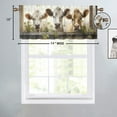 thumbnail image 4 of Cow Printed Window Curtains Valances for Kitchen Western Farm Animal Cattles Rustic Wooden Barn Rod Pocket Valances for Bedroom Living Room Dining Room 54 by 18 in, 1 Panel, 4 of 6