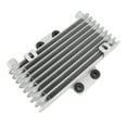 thumbnail image 1 of Aramox Oil Cooler, Universal Upgrade Aluminum Motorcycle Engine Oil Cooling Fan Water Cooler Radiator, 1 of 8