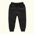 thumbnail image 3 of Efsteb Girls Boys Sweatpants Solid Color Cotton Elastic Waist Sports Pants Casual Comfy Bottoms Sweatpants (Black,12-18 Months), 3 of 3