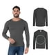 thumbnail image 2 of Playera Cuello Redondo Manga Larga Yazbek Para Caballero Color Negro Jaspe Talla Doble Extra Grande 50% Algodón-50% Poliéster, 2 of 3