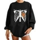 thumbnail image 1 of Moda mujer estampado cuello redondo pulóver Tops manga larga cómoda blusa sudadera Fridja  czfsfas5723, 1 of 6