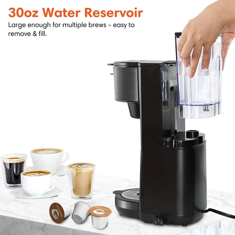 Versatile 3-in-1 Sifene Coffee Machine - K-Cup, Ground Coffee & Tea Brewer  with 50oz Reservoir