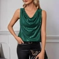 thumbnail image 6 of Women Tank Tops Sequin V-Neck Sleeveless T-shirt Shiny Glitter Blouses Cami Tops for Cocktail Party Clubwear Evening, 6 of 8