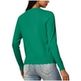 thumbnail image 6 of Gmluru Cardigan Sweaters For Women Plus Size Long Sleeve V-Neck Short Solid Color Knitted Button Hoodless Casual Outwear Green Oversized Open Front Knitted Sweater M, 6 of 9