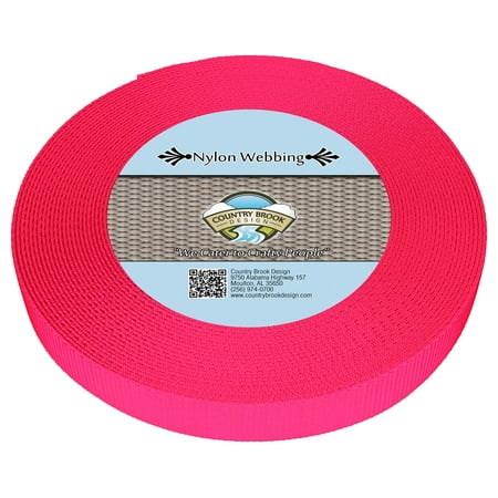 - Country Brook Design® 1 Inch Hot Pink Heavy Nylon Webbing
