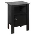 thumbnail image 1 of Mesa decorativa - Mesita de noche superior negra / gris con almacenamiento Monarch Specialties I 2134, 1 of 2