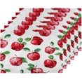 thumbnail image 4 of Placemats Set of 4, Apples 18 x 12 Inch Cotton Linen Heat Resistant Dining Table Place Mats Fruit Apples Washable Kitchen Table Mats for Dining Coffee Bar Table, 4 of 6
