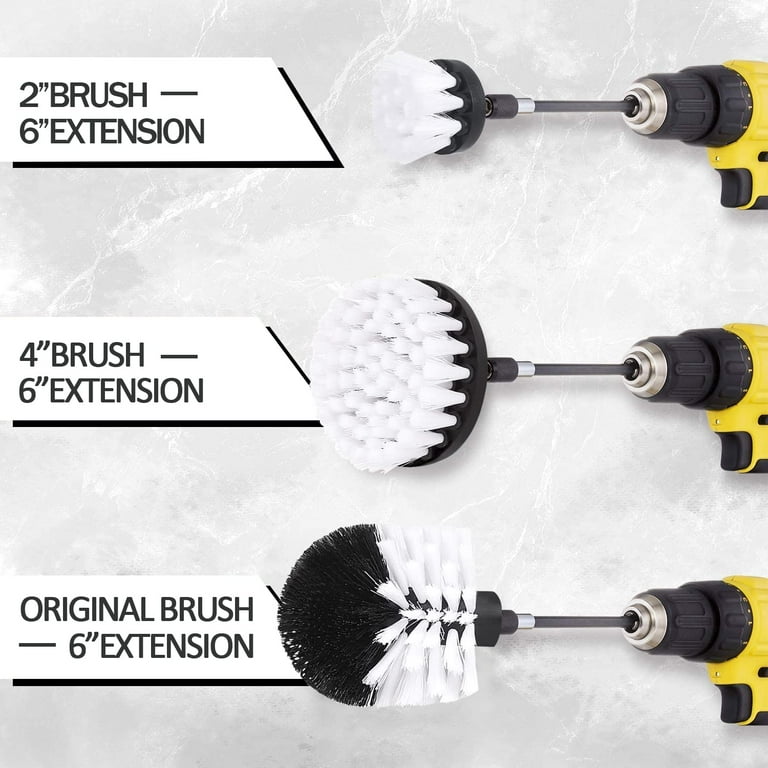 YIHATA 4 PCS Drill Brush Attachment Set Power Scrubber Drill