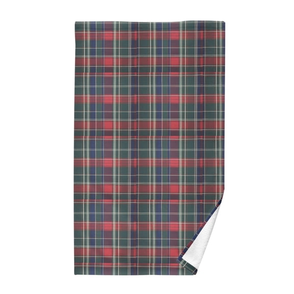 Yayeee 100% Cotton Hand Towels for Bathroom 16" x 28" Kitchen Towel, Warm Tartan Mosaic