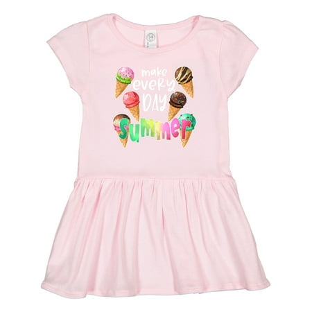 

Inktastic Make Every Day Summer Ice Cream Cones Gift Toddler Girl Dress