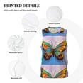 thumbnail image 6 of Gaeub Oil Painting Beautiful Butterfly Men's Mesh Basketball Jersey, Quick-Drying Sleeveless Top S-4XL, Loose Muscle Tank Top -Large, 6 of 9