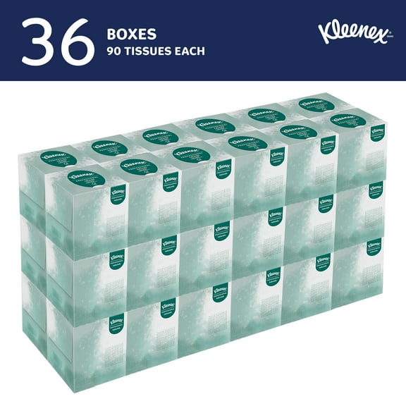 Kleenex Naturals Facial Tissue, 2-Ply, White, 95/Box, 1 Box