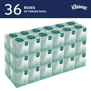 Kleenex Naturals Facial Tissue, 2-Ply, White, 95/Box, 1 Box