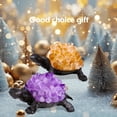 thumbnail image 7 of Natural Amethyst Tooth Turtle Night Lamp Healing Crystal Bedroom Bedside Table Lamp USB Port Home Decor Women Men Gift, 7 of 7