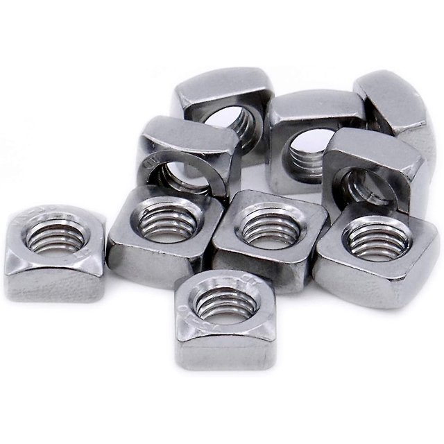 Tuerca cuadrada M8 (8 mm) (biselada) - Acero inoxidable (a2) (paquete de 20)-YGWL