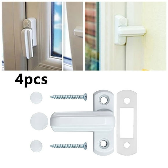 4X UPVC Window Door Safety Security Restrictor Sash Jammer Latch Lock Zinc alloy