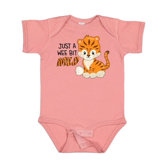 Inktastic Just a Wee Bit Wild Cute Tiger Cub Boys or Girls Baby Bodysuit
