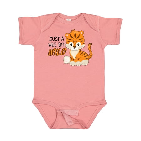 

Inktastic Just a Wee Bit Wild- Cute Tiger Cub Gift Baby Boy or Baby Girl Bodysuit