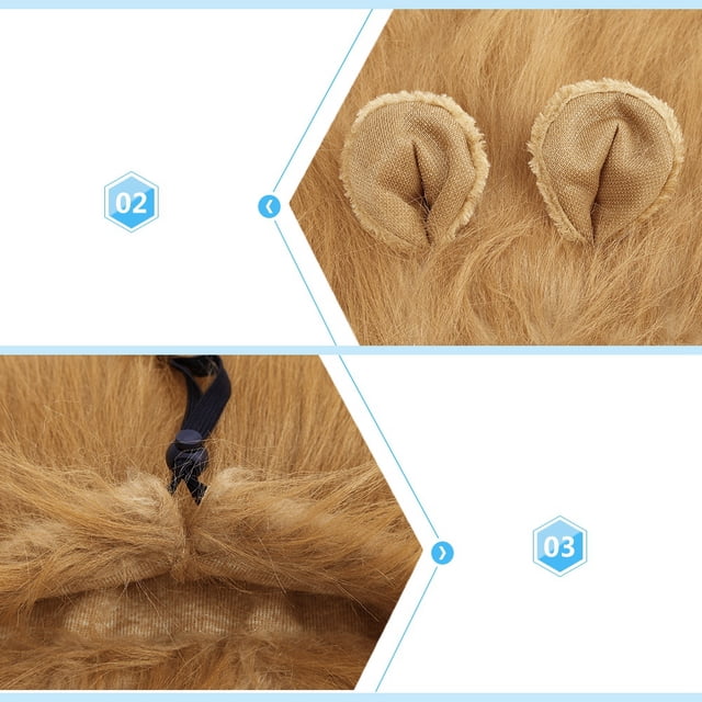 Disfraz de Perro Mascota, Peluca de Melena de León para Fiesta, Viaje, Estilo León, Cosplay de Perro