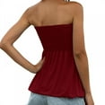 thumbnail image 3 of Hauts de Blouse Sans Bretelles pour Femme en Tunique Plissée, 3 of 8